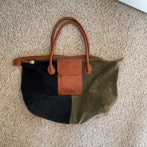 Furla Italian Leather Suede tote bag